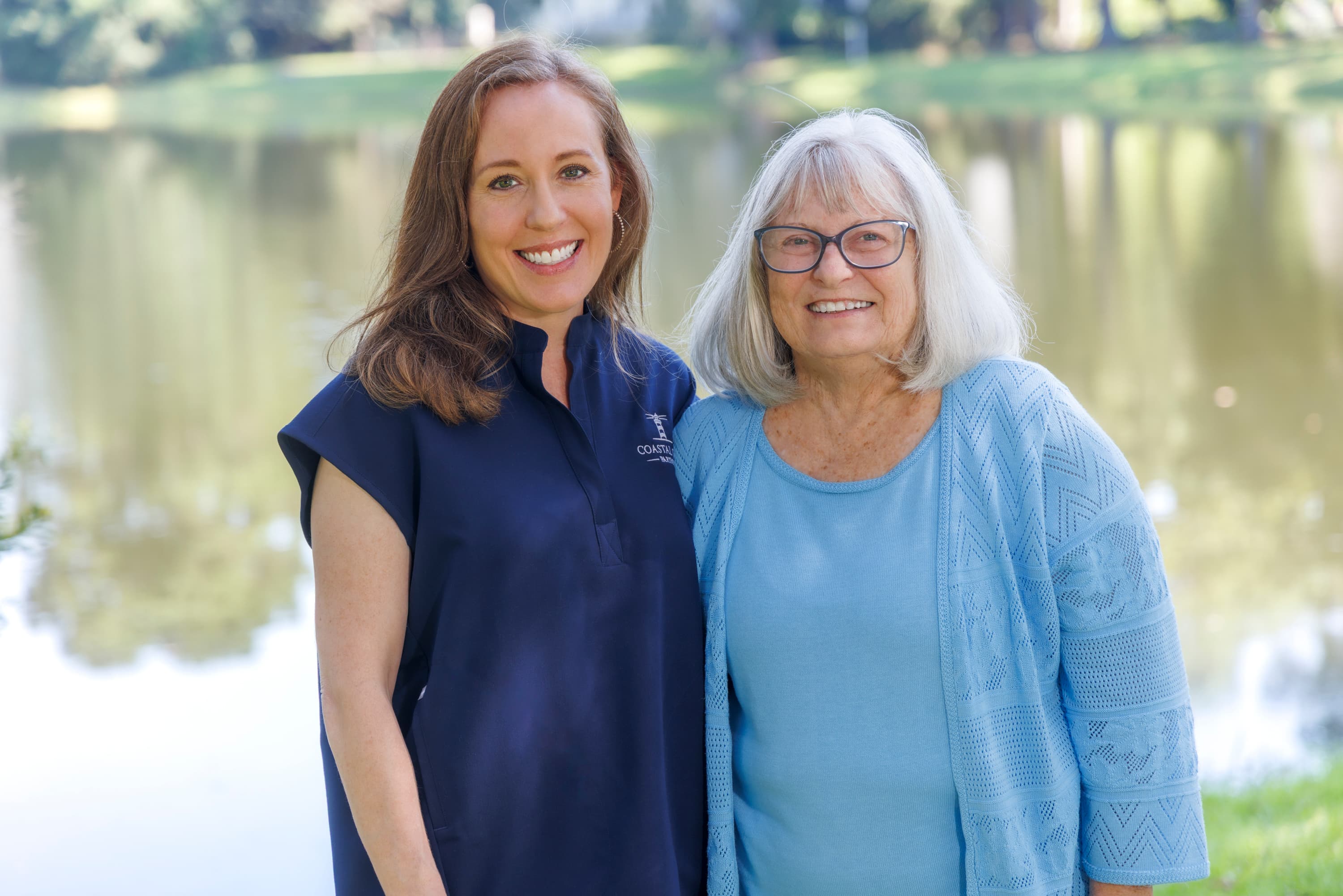 Amy Pierce, founder of Coastal Care Partners, with her mother Donna